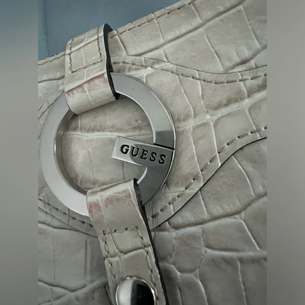 GUESS Crocodile Leather Wallet Off-White - Picture 7 of 7